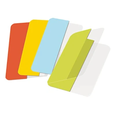 Image de Djois 3L made by 10532 Sachet de 24 Onglets d&#039;Indexation adhésifs, Marque pages autocollants, 12x 40mm double face permanent Couleurs Assorties (Lot pcs)