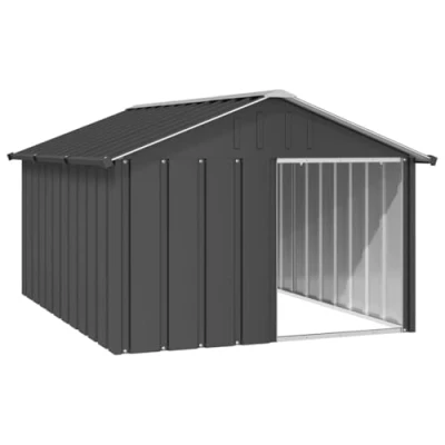 Afbeelding van vidaXL Hondenhok 116,5x153x81,5 cm gegalvaniseerd staal antracietkleur