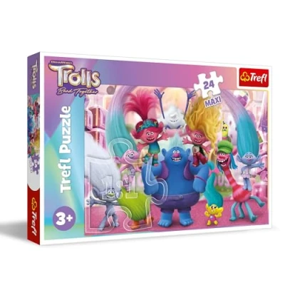 Afbeelding van Trefl TR Maxi Puzzel 24 Trollen 3 (24 onderdelen)