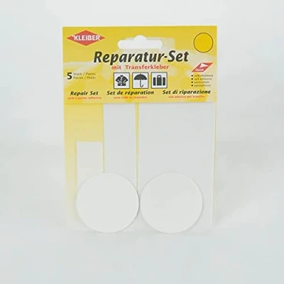Afbeelding van Kleiber 5 delige set patches, nylon, voor het repareren van kleding, wit