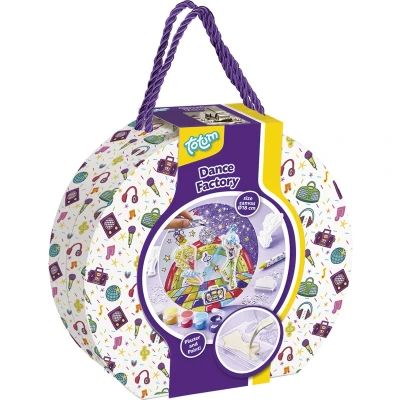 Afbeelding van Totum knutselkoffer Disco dans canvas schilderijtje maken knutselen met gips home deco cadeautip