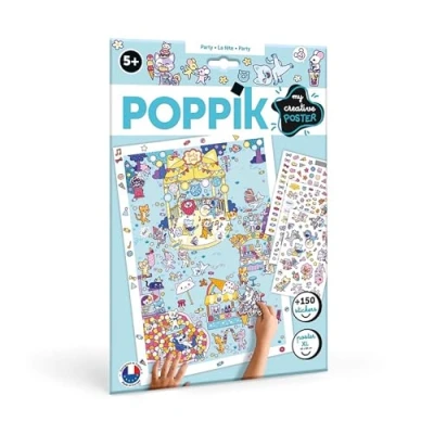 Image de Jeu créatif Poppik La Fête avec 150 Stickers