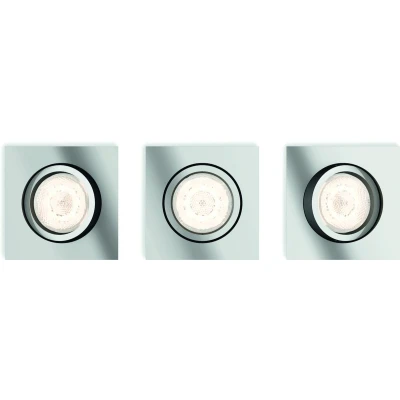 Afbeelding van Philips Shellbark Inbouwspot 3 Lichtpunten chroom x 500lm