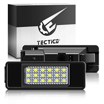 Afbeelding van TECTICO led kentekenplaatverlichting, E Mark, ECE zuiver wit, Canbus, foutvrij, voor 106, 207, 307, 308, 406, 407, 508, C3, C4, C5, C6, C8, 2 stuks