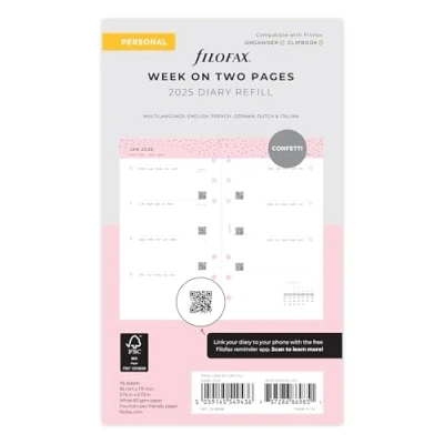 Afbeelding van Filofax Persoonlijke confetti week op twee pagina&#039;s 2025