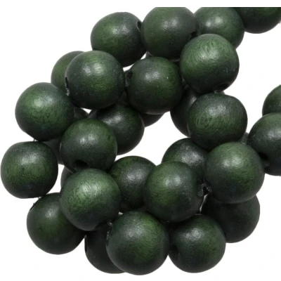 Afbeelding van Houten Kralen Vintage Look (8 mm) Pine Green (104 stuks)