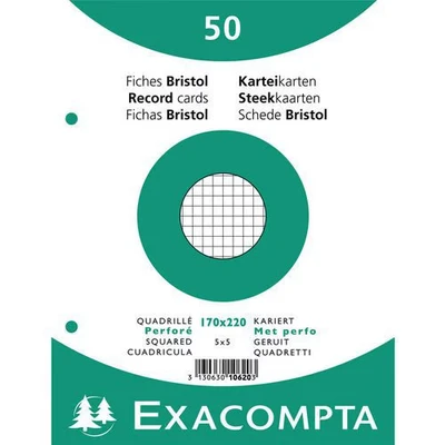 Afbeelding van Exacompta 10620E 24x 50 F.BRIST.BLANC 170