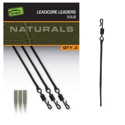 Afbeelding van Fox Naturals Leadcore Leaders 75cm (50lb) (3 stuks)