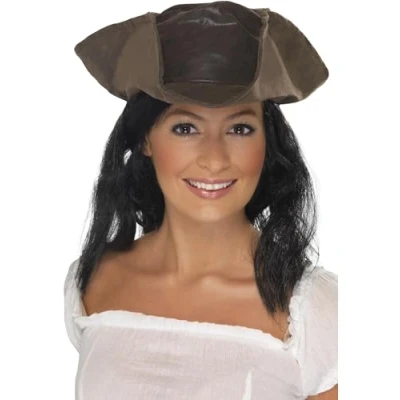 Afbeelding van Dressing Up &amp; Costumes Pirate Leather Look Hat