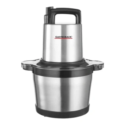 Afbeelding van GASTROBACK #40966 Professionele multifunctionele hakmolen, 5 liter, zilver, zwart