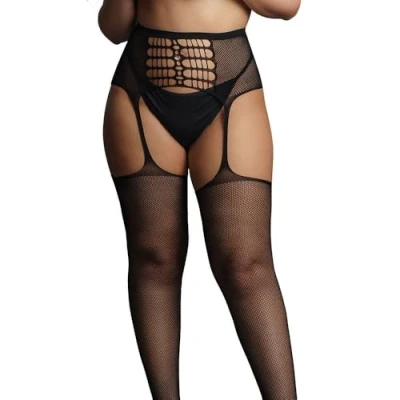 Afbeelding van Shots Le Désir Hoge Taille Jarretelles Kousen Plus Size black OSX