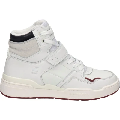 Afbeelding van G Star Attacc MID LEA W Sneakers hoog, Dames, Maat: 41, White Leer/ synthetisch