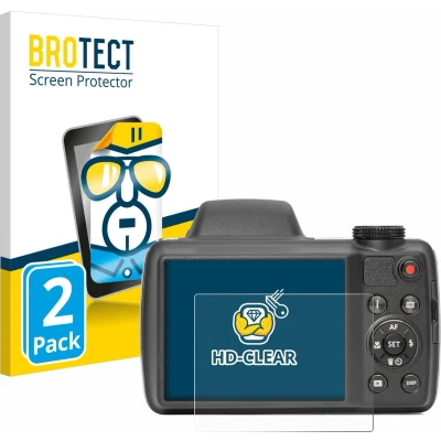 Afbeelding van BROTECT Screenprotector voor Kodak Pixpro AZ528 Folie Beschermfolie transparant (2 Stuks)