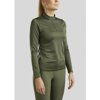 Image de Montar Chemise MoAvina Caviar Crystal Deco Longues Manches Pine Green