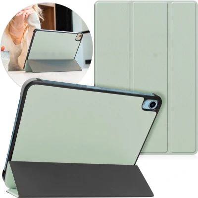Afbeelding van iMoshion Tablet Hoes Geschikt voor iPad 8 (2020) 8e generatie / 7 (2019) 7e 9 (2021) 9e Trifold Bookcase Lichtgroen