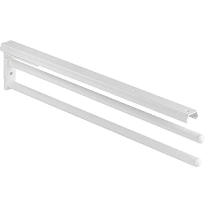 Afbeelding van Gedotec handdoekhouder voor badkamer en keuken, 90 draaibaar H6008 wit 2 takken lengte 465 mm 1 stuk