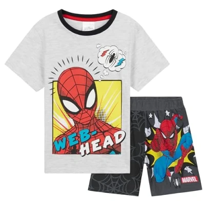 Afbeelding van Marvel pyjamasets voor jongens, grijs/zwart Spiderman