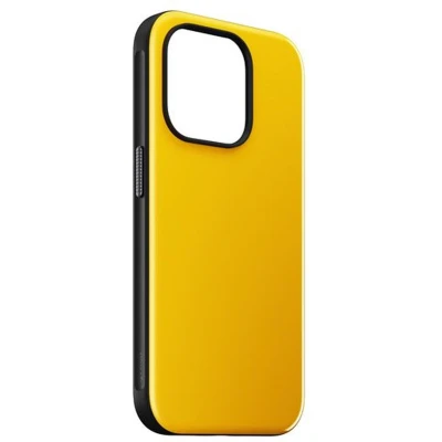 Afbeelding van Nomad Sport Case Hoesje Geschikt voor Apple iPhone 15 Pro Compatibel met MagSafe en Draadloos Opladen Beschermhoes Back Cover Schokbestendig Geel