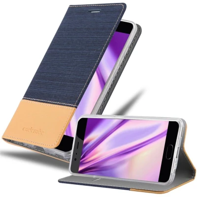 Afbeelding van Cadorabo Hoesje geschikt voor Huawei P10 PLUS in DONKERBLAUW BRUIN Beschermhoes met magnetische sluiting, standfunctie en kaartvakje Book Case Cover Etui