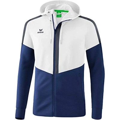 Afbeelding van Erima Squad trainingsjack met capuchon wit/new navy/slate grey
