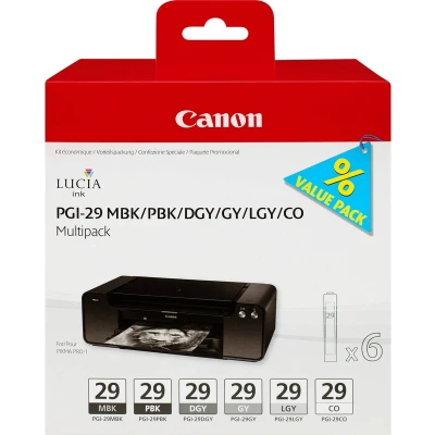 Afbeelding van Canon PGI 29 MBK/PBK/DGY/GY/LGY/CO Multi