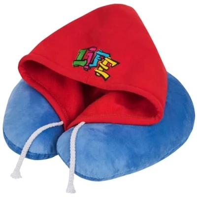 Afbeelding van Bolster met capuchon Graffiti blauw