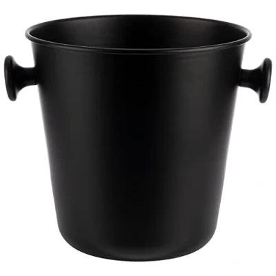 Afbeelding van APS 36115 Aluminium wijn /champagne emmer met 2 handgrepen, mat zwart, Ø 21,5/15 cm