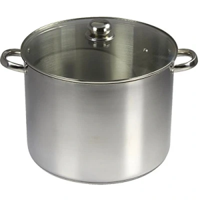 Afbeelding van Baumalu 342684 kookpan met deksel, 19 l, diameter 32 cm, roestvrij staal, zilverkleurig, 32,0 x cm
