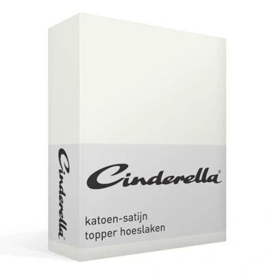 Afbeelding van Cinderella Sundays Hoeslaken Topper 100% Katoen Satijn 2 Persoons 160x210 cm tot 15 Ivoor