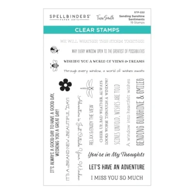 Afbeelding van Spellbinders Sending Sunshine Sentiments Clear Stamp Set (STP 222)