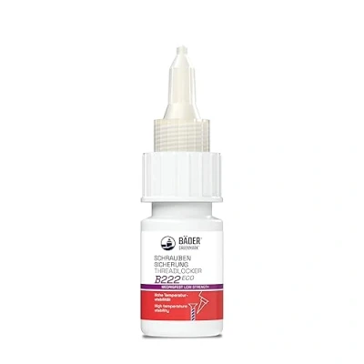 Afbeelding van Bäder Lage sterkte schroefbeveiliging B222Eco paars schroeflijm 10 ml, schroefdraadlijm, hittebestendige lijm, vloeibare schroefdraadafdichting, metaallijm, industriële lijm