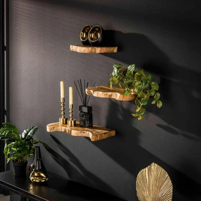 Afbeelding van Hall wandschap set van 3 naturel