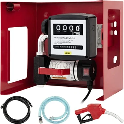 Afbeelding van VEVOR Automatische dieselpomp, 230 V, elektrische 40 l/min, 2800 tpm, zelfaanzuigende brandstofpompen met debietmeter, krachtige motor