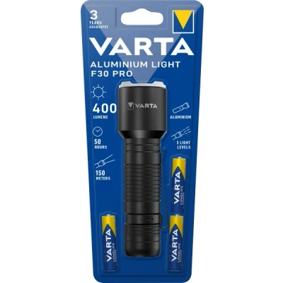 Afbeelding van Varta LED zaklamp aluminium licht 400lm, incl. 3x alkaline AAA, retailblister