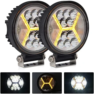 Afbeelding van 2 stuks achteruitrijlichten werklichten tractor 132W 12volt led schijnwerper auto 13200LM extra koplampen, voor graafmachines, tractoren, trekkers, heftrucks, ATV, vrachtwagens, offroad (4x4)