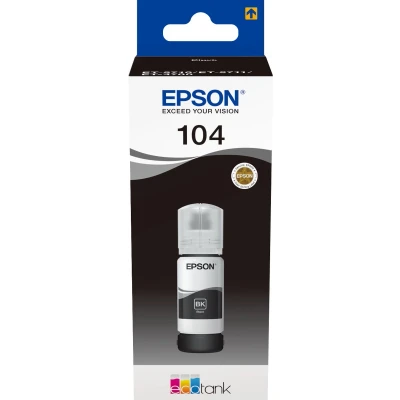Afbeelding van Epson Inktfles 104, 4.500 Pagina&#039;s, Oem C13t00p140, Zwart