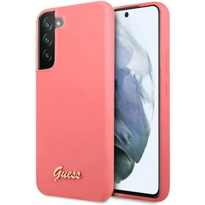 Afbeelding van Guess Silicone Retro Back Case Geschikt voor Samsung Galaxy S22 Plus (S906) Fuchsia