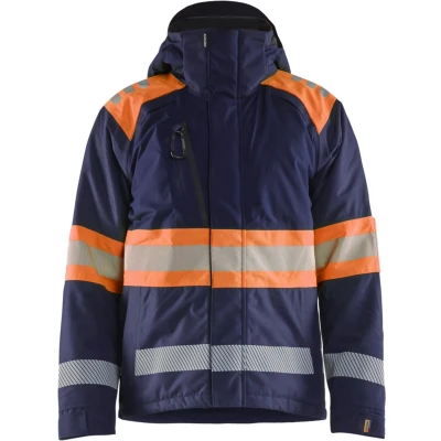 Afbeelding van Blaklader 4480 1977 Winterjas High Vis Marineblauw/Oranje