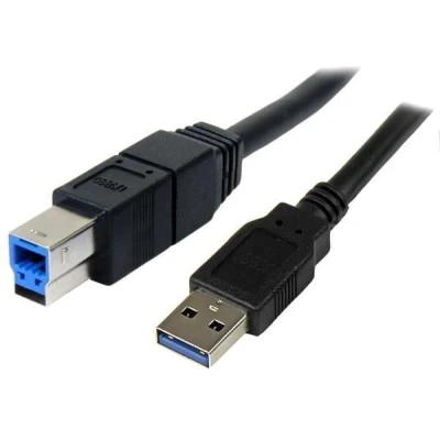 Afbeelding van Kabel USB A naar B Startech USB3SAB3MBK 3 m Zwart