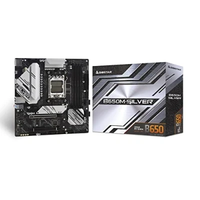 Afbeelding van BioStar B650M Silver (AM5) Moederbord Socket AMD AM5 Vormfactor Micro ATX chipset AMD® B650