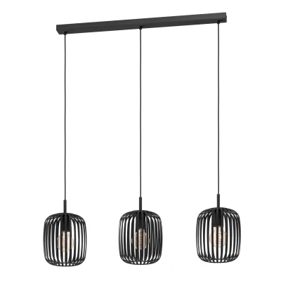 Afbeelding van Feelings Hanglamp Carei 3 Lichts Zwart 110,00cm x 25,00cm