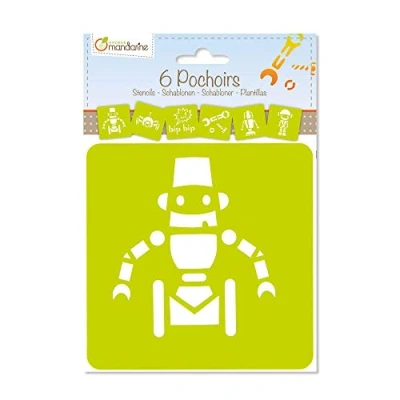 Afbeelding van Avenue Mandarine 42841O een set met 6 sjablonen 15,4 x 22,3 cm handleiding (mogelijk niet beschikbaar in het Nederlands), robots