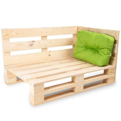 Afbeelding van Bananair Palletkussen voor buiten, comfortabel, duurzaam, uv bestendig en waterafstotend kussen tuinmeubelen, balkon, terras (hoekkussen, 60 x 40 cm, groen)