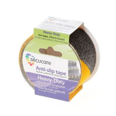Afbeelding van Secucare anti slip sticker heavy duty voor binnen buiten 1 stuk, zwart geel