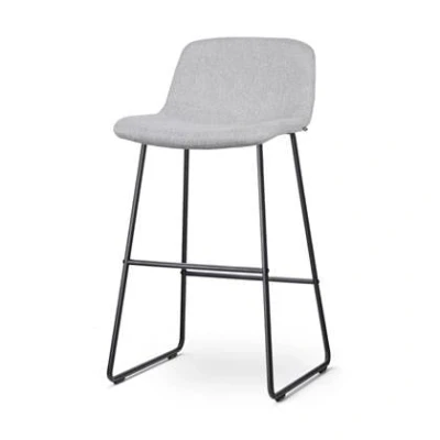 Afbeelding van Nolon Nino Mats Barkruk Lichtgrijs Zwart Onderstel 75 cm