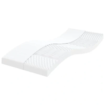 Afbeelding van vidaXL Schuimmatras 7 zones hardheid 20 ILD 90x220 cm wit