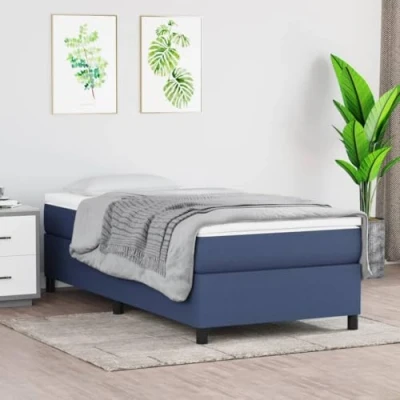 Afbeelding van Boxspringframe stof blauw 90x200 cm