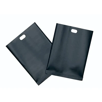 Afbeelding van Kitchen Craft 2 stuks toastzakken, herbruikbaar, van kunststof, anti aanbaklaag, 20,5 x 14,5 cm zwart
