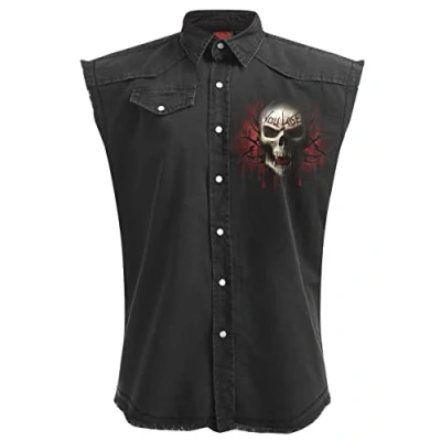 Afbeelding van Spiral Mouwloos werkshirt M GAME OVER Zwart