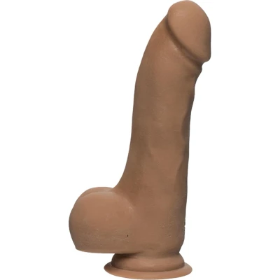 Afbeelding van Doc Johnson Master D Realistische ULTRASKYN Dildo met Ballen 19 cm chocolate